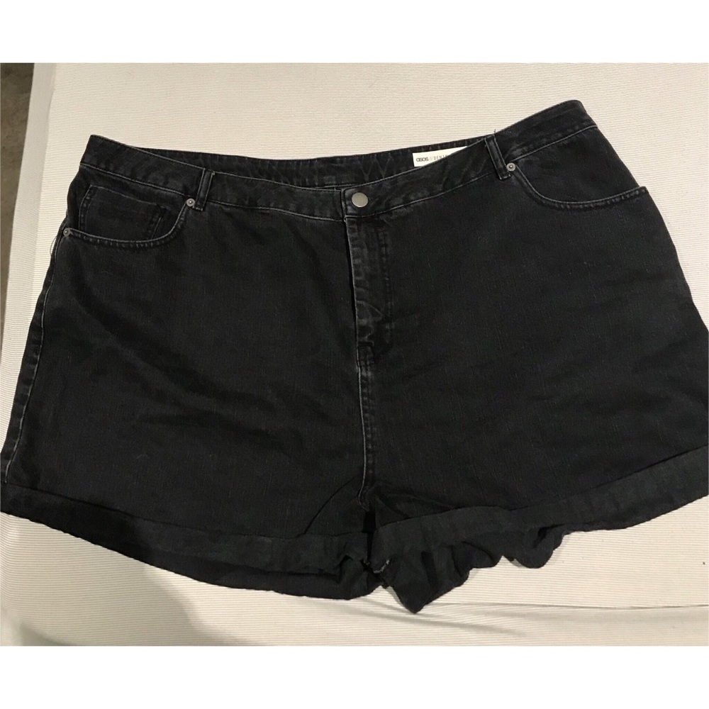 ASOS Curve Black Denim Shorts